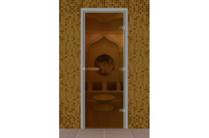 Дверь для турецкой бани стекло бронза