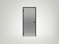 Дверь Harvia ALU Black Line 8×19 коробка черная, стекло бронза