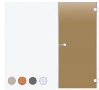 Дверь Harvia ALU 7×19 коробка белая, стекло бронза