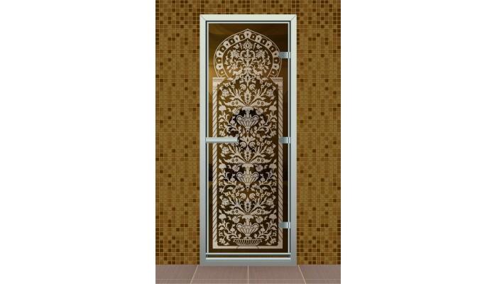 Дверь для турецкой бани ALDO с порогом серия Мозаика в Новосибирске
