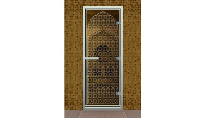 Дверь для турецкой бани ALDO с порогом серия Султан ночь в Новосибирске