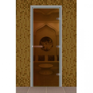 Дверь для турецкой бани стекло бронза