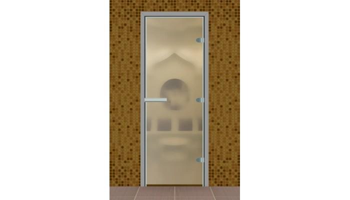 Дверь для турецкой бани ALDO без порога стекло матовое в Новосибирске