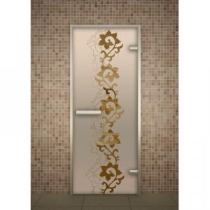 Дверь для хамам, серия Чайный декор бронза