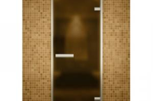 Дверь для хамам стекло бронзовое матовое
