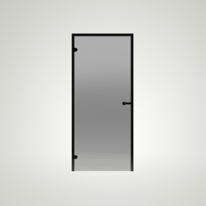 Дверь Harvia ALU Black Line 8×21 коробка черная, стекло сатин